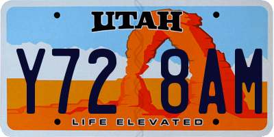 UT license plate Y728AM