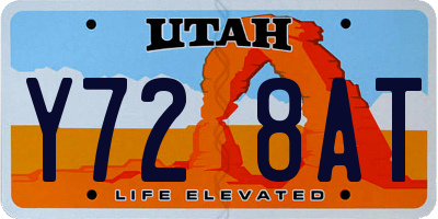 UT license plate Y728AT