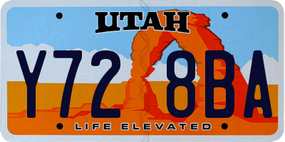 UT license plate Y728BA