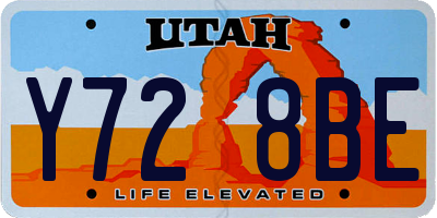 UT license plate Y728BE