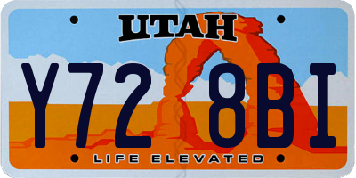 UT license plate Y728BI