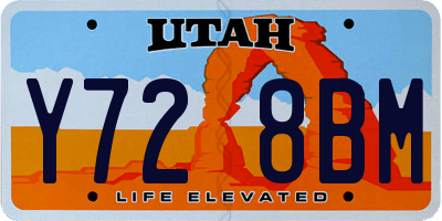 UT license plate Y728BM