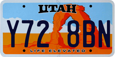 UT license plate Y728BN