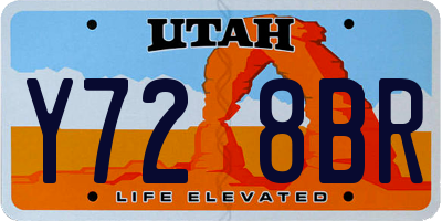 UT license plate Y728BR