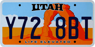 UT license plate Y728BT