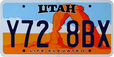UT license plate Y728BX