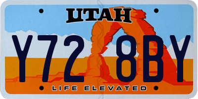 UT license plate Y728BY