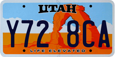 UT license plate Y728CA