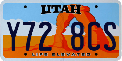 UT license plate Y728CS