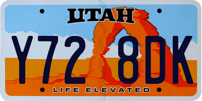 UT license plate Y728DK