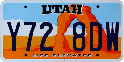 UT license plate Y728DW