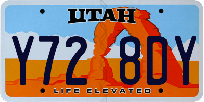 UT license plate Y728DY