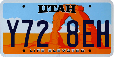 UT license plate Y728EH