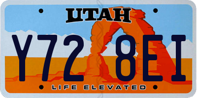 UT license plate Y728EI