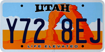 UT license plate Y728EJ