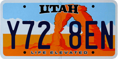 UT license plate Y728EN