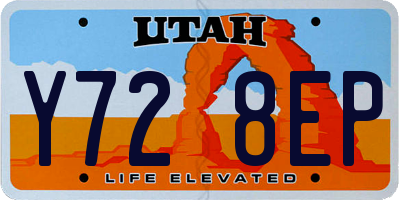 UT license plate Y728EP