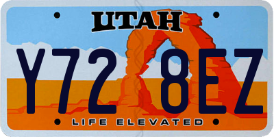 UT license plate Y728EZ