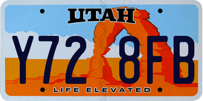 UT license plate Y728FB