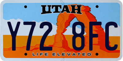 UT license plate Y728FC