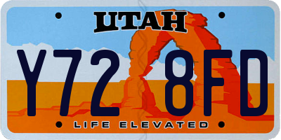 UT license plate Y728FD