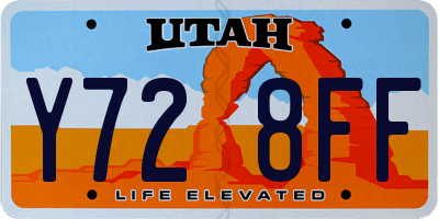 UT license plate Y728FF