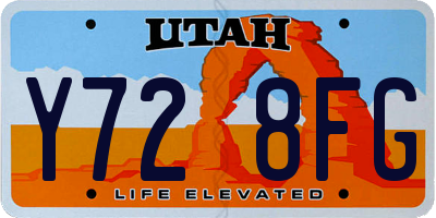 UT license plate Y728FG