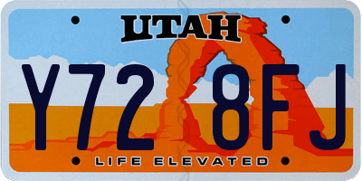 UT license plate Y728FJ
