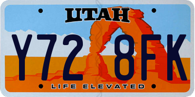 UT license plate Y728FK