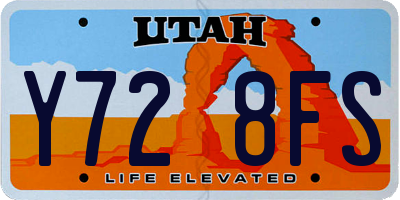 UT license plate Y728FS