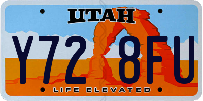 UT license plate Y728FU