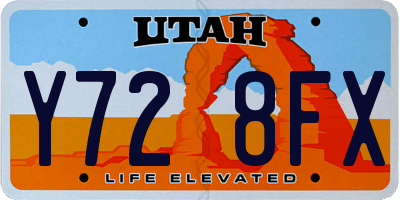 UT license plate Y728FX