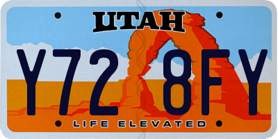 UT license plate Y728FY