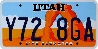 UT license plate Y728GA