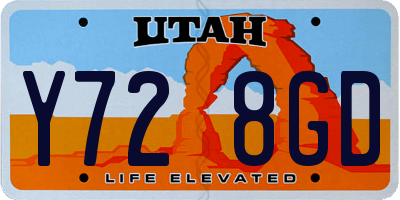 UT license plate Y728GD