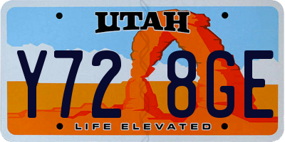 UT license plate Y728GE