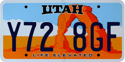 UT license plate Y728GF
