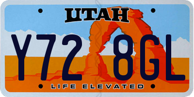 UT license plate Y728GL