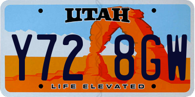 UT license plate Y728GW
