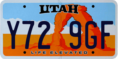 UT license plate Y729GF