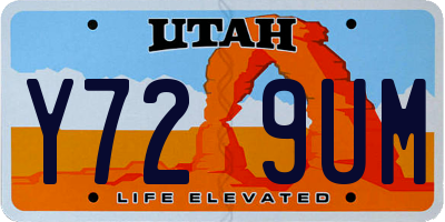 UT license plate Y729UM