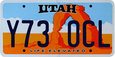 UT license plate Y730CL