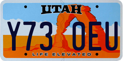 UT license plate Y730EU