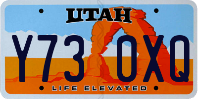 UT license plate Y730XQ