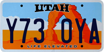 UT license plate Y730YA