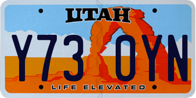 UT license plate Y730YN