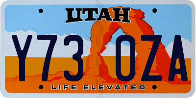 UT license plate Y730ZA