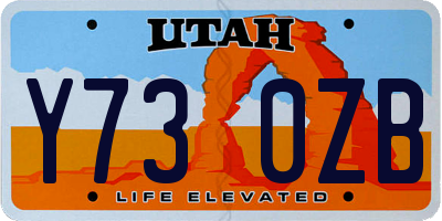 UT license plate Y730ZB