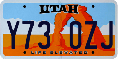 UT license plate Y730ZJ