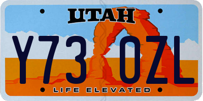 UT license plate Y730ZL